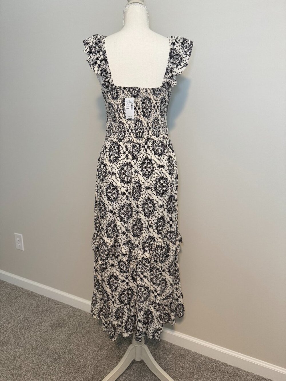 NWT Maurices Bare Medallion Ruffle Strap Midi Dress Size S - Picture 8 of 9